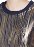 Detail View - Click To Enlarge - MARKUS LUPFER - 'Foil woodgrain' Katie fleece sweatshirt