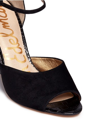 Detail View - Click To Enlarge - SAM EDELMAN - 'Raven' suede wedge sandals