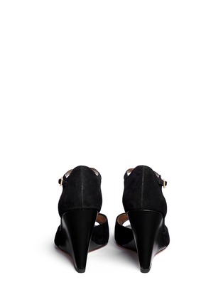 Back View - Click To Enlarge - SAM EDELMAN - 'Raven' suede wedge sandals