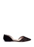 Main View - Click To Enlarge - SAM EDELMAN - 'Riley' velvet lace leather combo d'Orsay flats