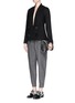 Figure View - Click To Enlarge - STELLA MCCARTNEY - Double breasted velvet button wool melton jacket