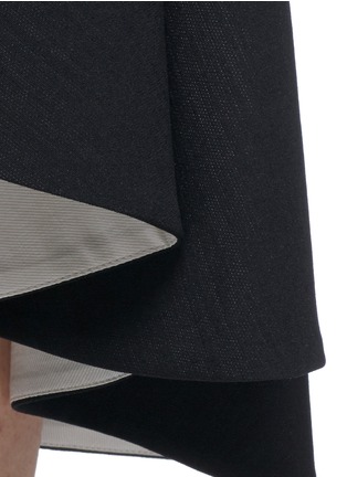 Detail View - Click To Enlarge - STELLA MCCARTNEY - Flounce asymmetric hem wool blend dress