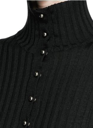 Detail View - Click To Enlarge - STELLA MCCARTNEY - Peplum hem virgin wool-silk sweater