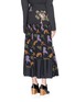 Back View - Click To Enlarge - STELLA MCCARTNEY - Psychedelic tree print crepe maxi skirt