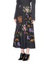 Front View - Click To Enlarge - STELLA MCCARTNEY - Psychedelic tree print crepe maxi skirt