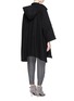 Back View - Click To Enlarge - STELLA MCCARTNEY - Hooded wool Melton cape coat