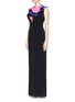 Figure View - Click To Enlarge - ROKSANDA - 'Bartlett' ruffle silk blend crepe dress