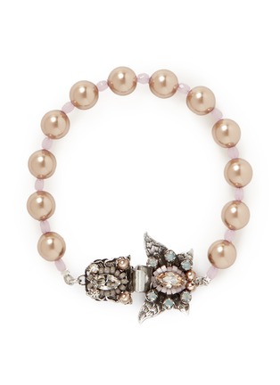 Main View - Click To Enlarge - MIRIAM HASKELL - Crystal butterfly glass pearl bracelet