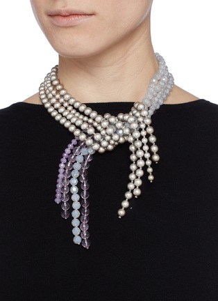 Figure View - Click To Enlarge - MIRIAM HASKELL - Multi strand pearl necklace