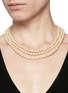 Figure View - Click To Enlarge - MIRIAM HASKELL - Caged baroque pearl metal tassel necklace