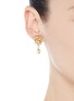 Figure View - Click To Enlarge - MIRIAM HASKELL - Crystal flower baroque pearl drop earrings