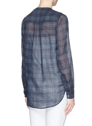 Back View - Click To Enlarge - VINCE - Plaid cotton tunic