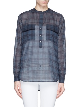 Main View - Click To Enlarge - VINCE - Plaid cotton tunic