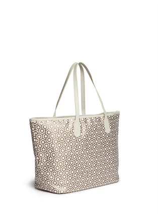 Front View - Click To Enlarge - MISCHA - 'Jet Set Tote' in classic hexagon print
