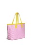 Front View - Click To Enlarge - MISCHA - 'Jet Set Tote' in classic hexagon print