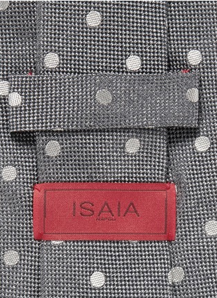 Detail View - Click To Enlarge - ISAIA - Dot embroidery silk tie
