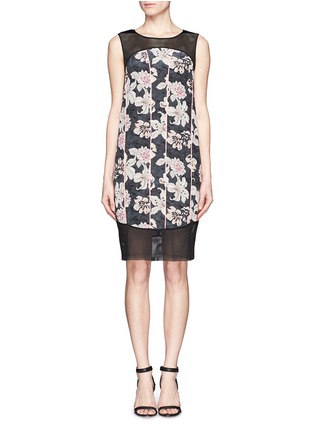 Main View - Click To Enlarge - ELIZABETH AND JAMES - Mesh floral print dress