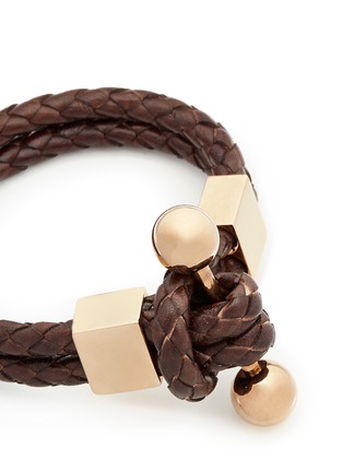 Detail View - Click To Enlarge - GIVENCHY - Whip braid leather bracelet