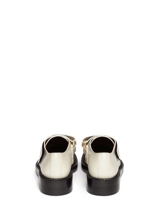 Back View - Click To Enlarge - MARNI - Metal plate leather shoes