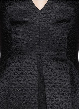 Detail View - Click To Enlarge - CHICTOPIA - Textured box pleat flare dress