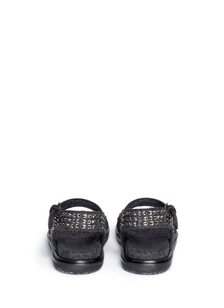 Back View - Click To Enlarge - MARNI - Crystal felt band sandals