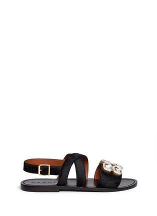 Main View - Click To Enlarge - MARNI - Jewel pony hair sandals
