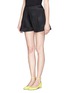 Front View - Click To Enlarge - CHICTOPIA - Jacquard pleat shorts