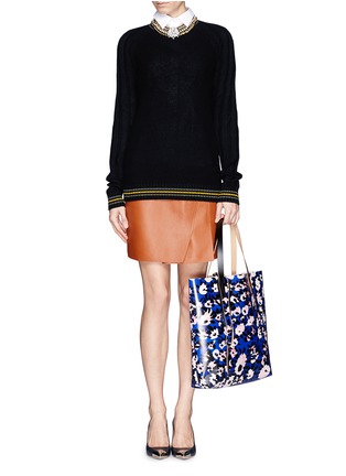 Figure View - Click To Enlarge - MARNI - Floral print tote