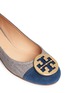 Detail View - Click To Enlarge - TORY BURCH - 'Serena 2' snake embossed ballet flats