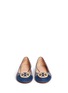Figure View - Click To Enlarge - TORY BURCH - 'Serena 2' snake embossed ballet flats