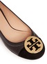 Detail View - Click To Enlarge - TORY BURCH - 'Serena 2' snake embossed leather ballet flats