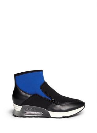 Main View - Click To Enlarge - ASH - 'Liu' leather counter neoprene sneakers