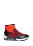Main View - Click To Enlarge - ASH - 'Liu' leather counter neoprene sneakers