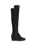 Main View - Click To Enlarge - STUART WEITZMAN - 'Semi' elastic back suede wedge boots