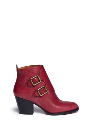 Main View - Click To Enlarge - MARC BY MARC JACOBS SHOES - Leather double monk strap ankle boots