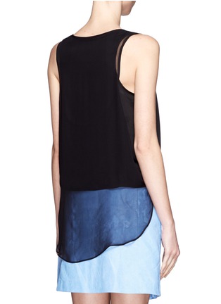 Back View - Click To Enlarge - MO&CO. EDITION 10 - Layered sleeveless silk top