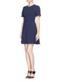 Figure View - Click To Enlarge - WHISTLES - 'Jude' cloqué skater dress