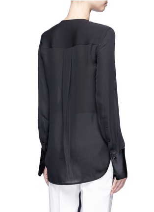 Back View - Click To Enlarge - RAG & BONE - 'Max' drape wrap front silk blouse