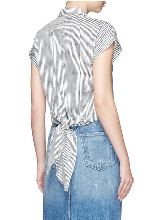 Back View - Click To Enlarge - RAG & BONE - 'Ara' stripe tie back blouse