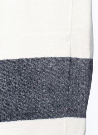 Detail View - Click To Enlarge - RAG & BONE - 'Elgin' colourblock stripe reversible felted blanket coat