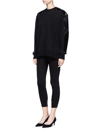 Figure View - Click To Enlarge - J BRAND - 'Maria' zip cuff skinny jeans