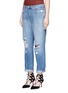Front View - Click To Enlarge - J BRAND - 'Ivy' high rise distressed cropped jeans