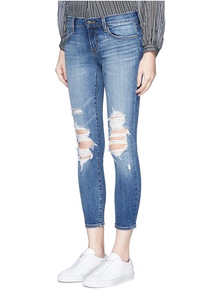Front View - Click To Enlarge - J BRAND - Distressed cropped skinny jeans