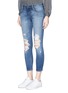 Front View - Click To Enlarge - J BRAND - Distressed cropped skinny jeans