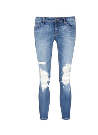 Main View - Click To Enlarge - J BRAND - Distressed cropped skinny jeans