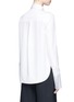 Back View - Click To Enlarge - TIBI - Colourblock cotton poplin bustier shirt