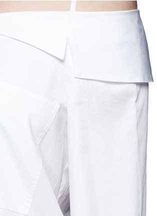 Detail View - Click To Enlarge - TIBI - Off-shoulder satin poplin shirt