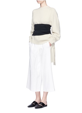 Figure View - Click To Enlarge - TIBI - Knotted tie cashmere sweater