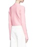 Back View - Click To Enlarge - TIBI - Mock neck cropped rib knit sweater