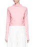 Main View - Click To Enlarge - TIBI - Mock neck cropped rib knit sweater